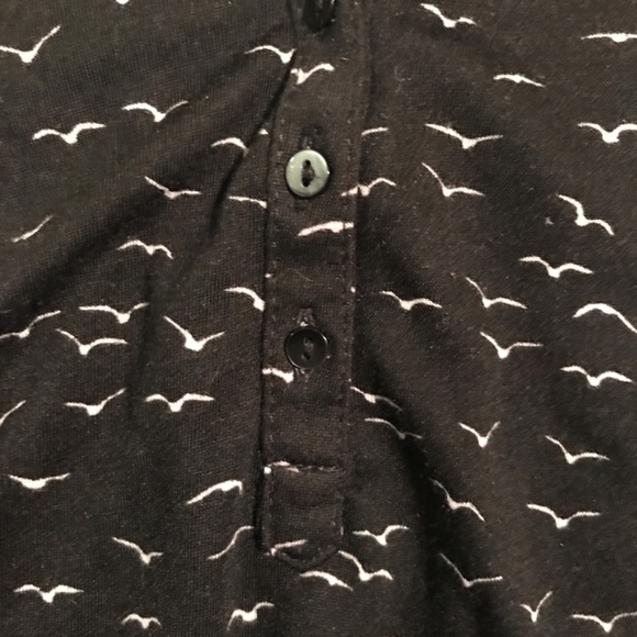 Bird Pattern 3/4 Sleeve Shirt - Picture 4 of 4
